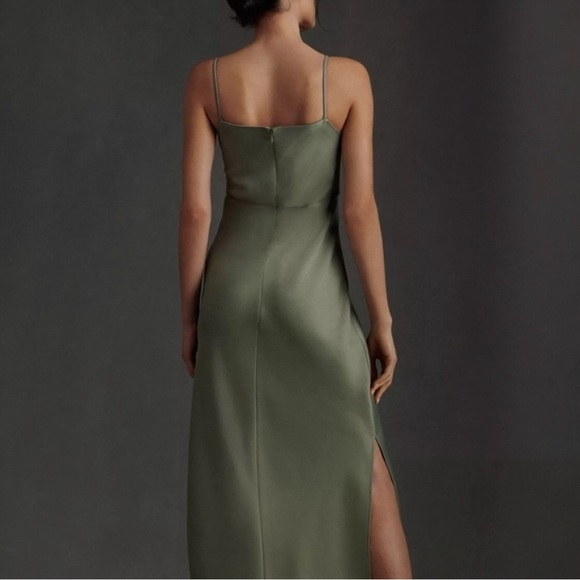 Sachin + Babi Sage Green Satin Midi Dress - Picture 9 of 12